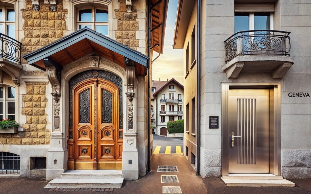 Porte extérieure à Genève