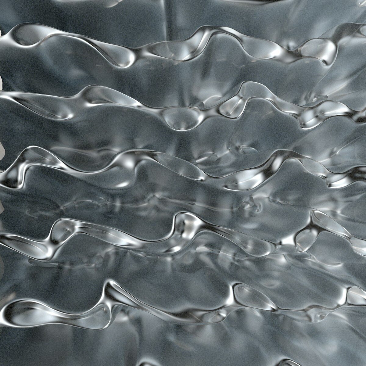Shiny abstract wavy metallic texture background